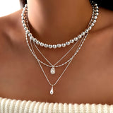 Vintage Beaded Pendant Necklace