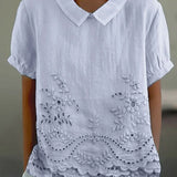 Lily | Floral Embroidered Shirt