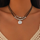 Vintage Beaded Pendant Necklace
