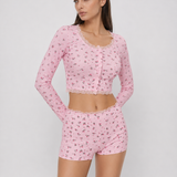 Soft Girl Floral PJ Set