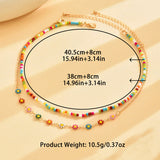 Bohemian Necklace with Coloured Beads