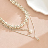 Vintage Beaded Pendant Necklace