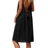Pearl | Mini Silk Dress in Plain Ice Silk, Gathered, Backless