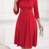 OLIVIA TIE-WAIST MIDI DRESS