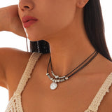 Vintage Beaded Pendant Necklace