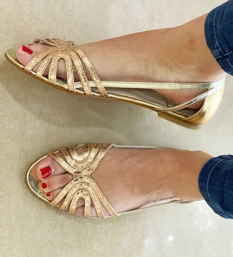 Aitana™ | Metallic Flat Sandals