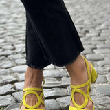 Begoña™ | Flat Sandals with Circular Detail