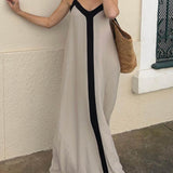 Silvana | Midi Dress in Colour Blocks