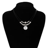 Vintage Beaded Pendant Necklace