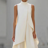 Charlotte | Elegant Jumpsuit with High Neck Draped Top