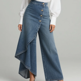 Audrey | Denim Wrap Trousers
