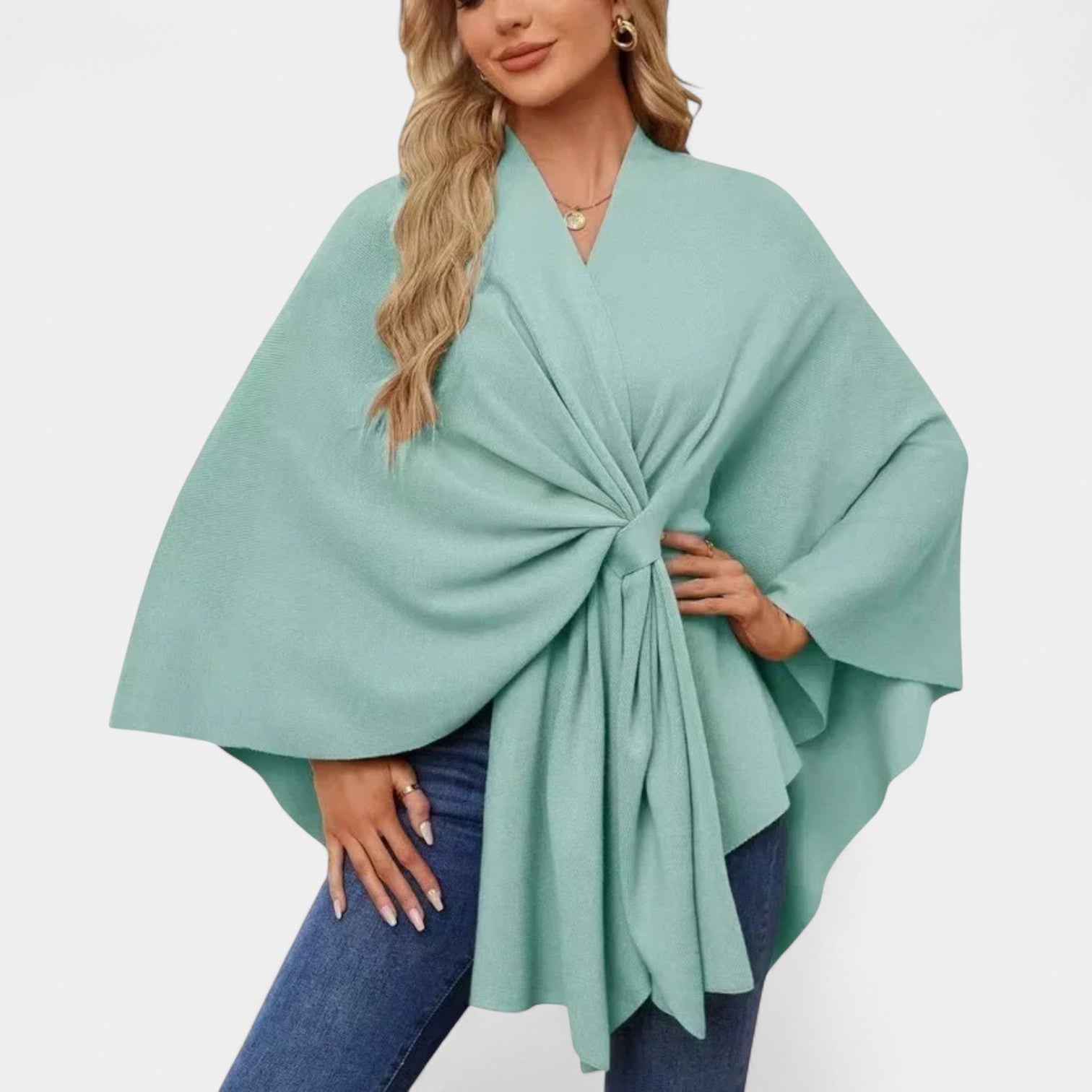 Daniela – Elegant Soft Fall Jacket with Bow
