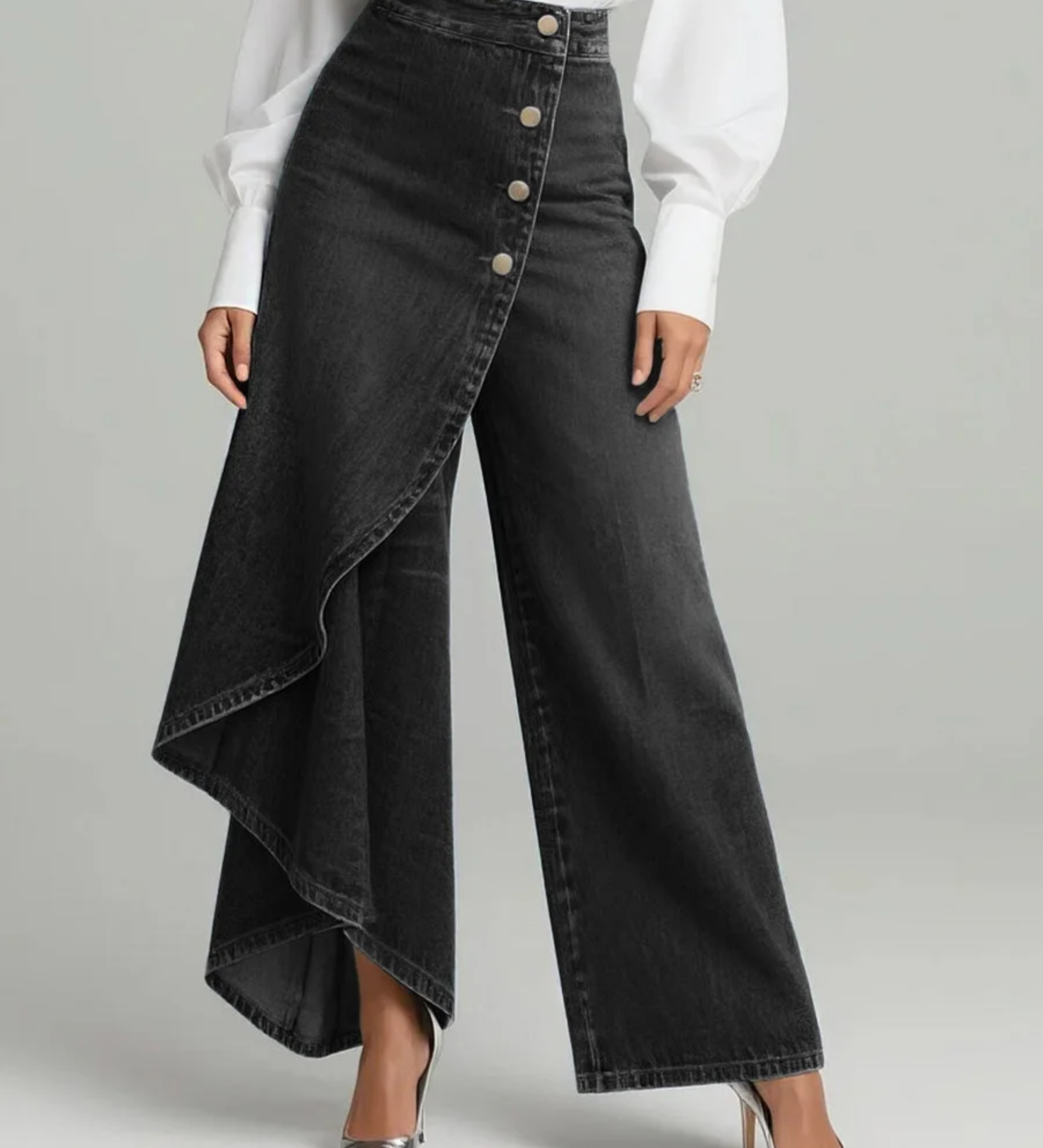 Audrey | Denim Wrap Trousers