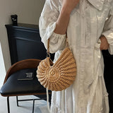 Venere | Woven Tote Bag with Chain Strap - Taupe