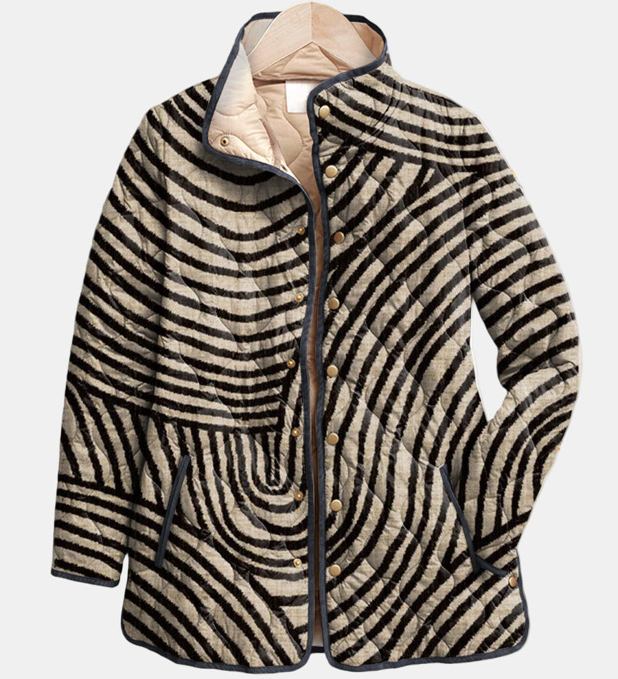 OLIVIA | Quilted Jacket with Hand-Drawn Circles Léa