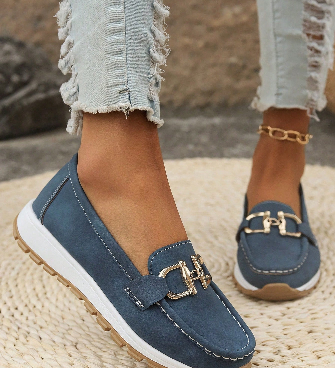 Daniela - Platform Loafers with Buckle