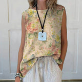 Vintage Floral Print Vest Top