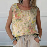 Vintage Floral Print Vest Top