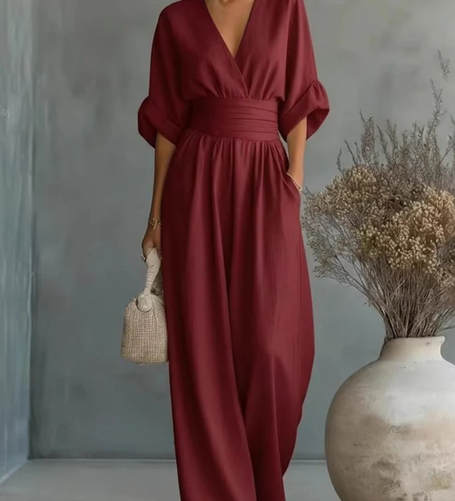 Victoria | Effortless V-Neck Jumpsuit