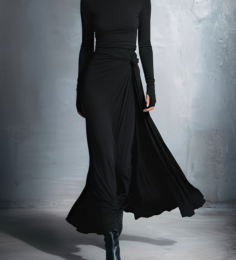 YASMINA | MAXI DRESS WITH SIDE TIE