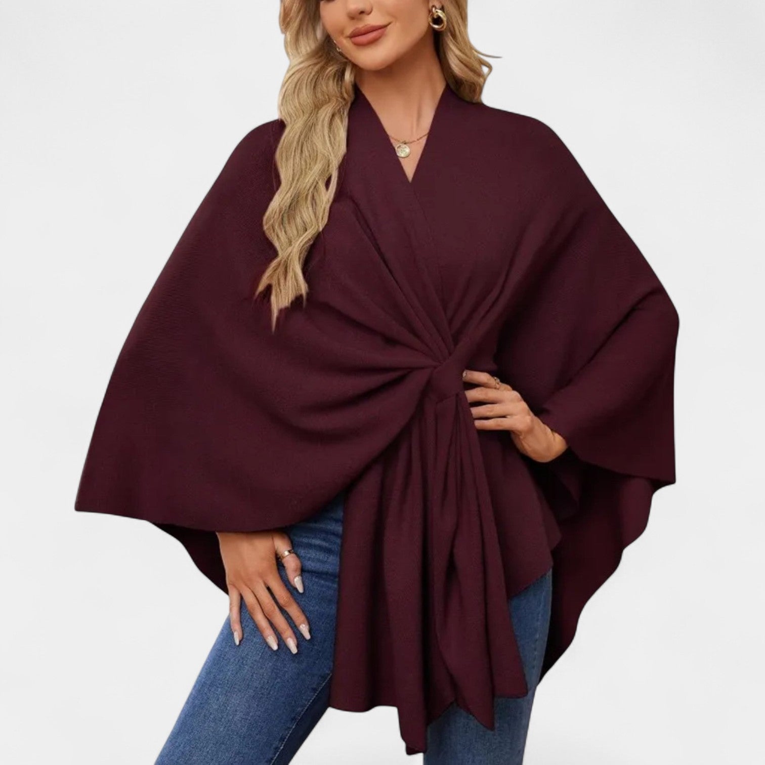 Daniela – Elegant Soft Fall Jacket with Bow