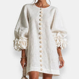 Marcelle | Relief Flower Dress