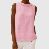 THALIA | SLEEVELESS ROLL COLLAR TOP