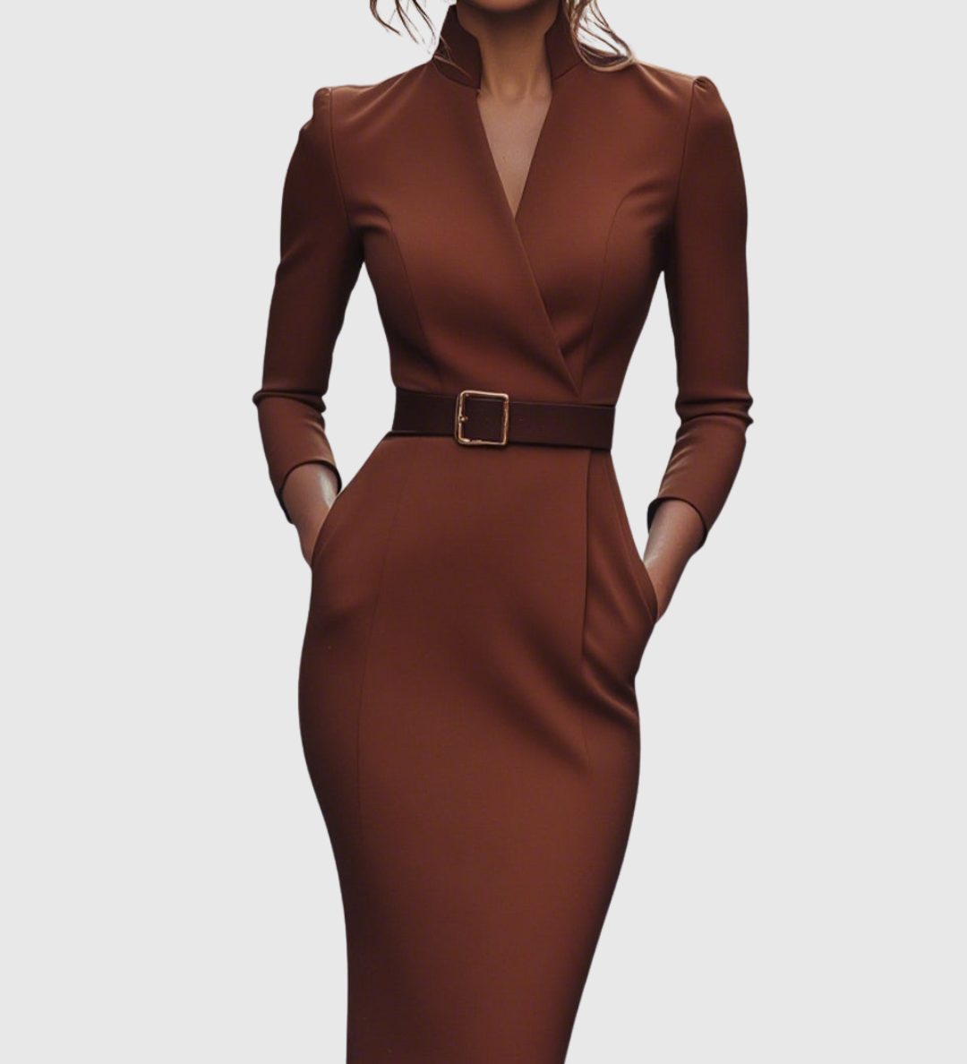 CLARIBEL | REFINED MIDI DRESS