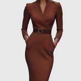 CLARIBEL | REFINED MIDI DRESS