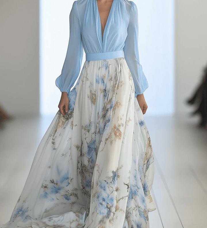 Sarah | Elegant Floral Maxi Dress