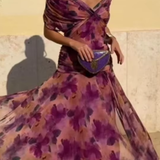 Eloísa™ | Long Floral Chiffon Dress