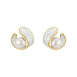 OPAL & PEARL GOLD DROP EARRINGS