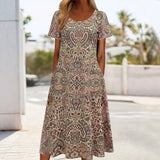 Vintage Dress with Ethnic Print