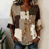 Vintage Floral Print Blouse