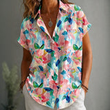 Vintage Floral Print Blouse