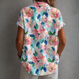 Vintage Floral Print Blouse