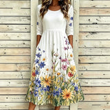Casual Floral Print Dress