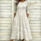 Vintage Floral Print Dress