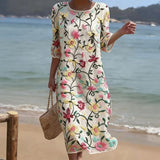 Vintage Floral Print Dress