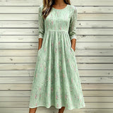 Vintage Floral Print Dress