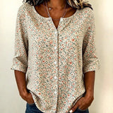 Vintage Floral Print Blouse