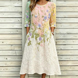 Casual Floral Print Dress