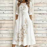 Vintage Floral Print Dress