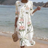 Casual Floral Print Dress