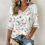 Vintage Floral Print Blouse