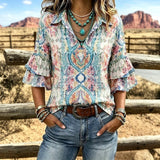 Vintage Floral Print Shirt