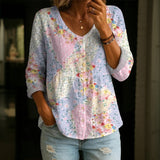Vintage Floral Print Blouse