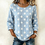 Vintage Floral Print Blouse