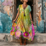 Casual Floral Print Dress