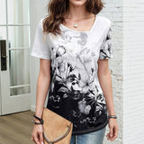 Flower Block Colour T-Shirt